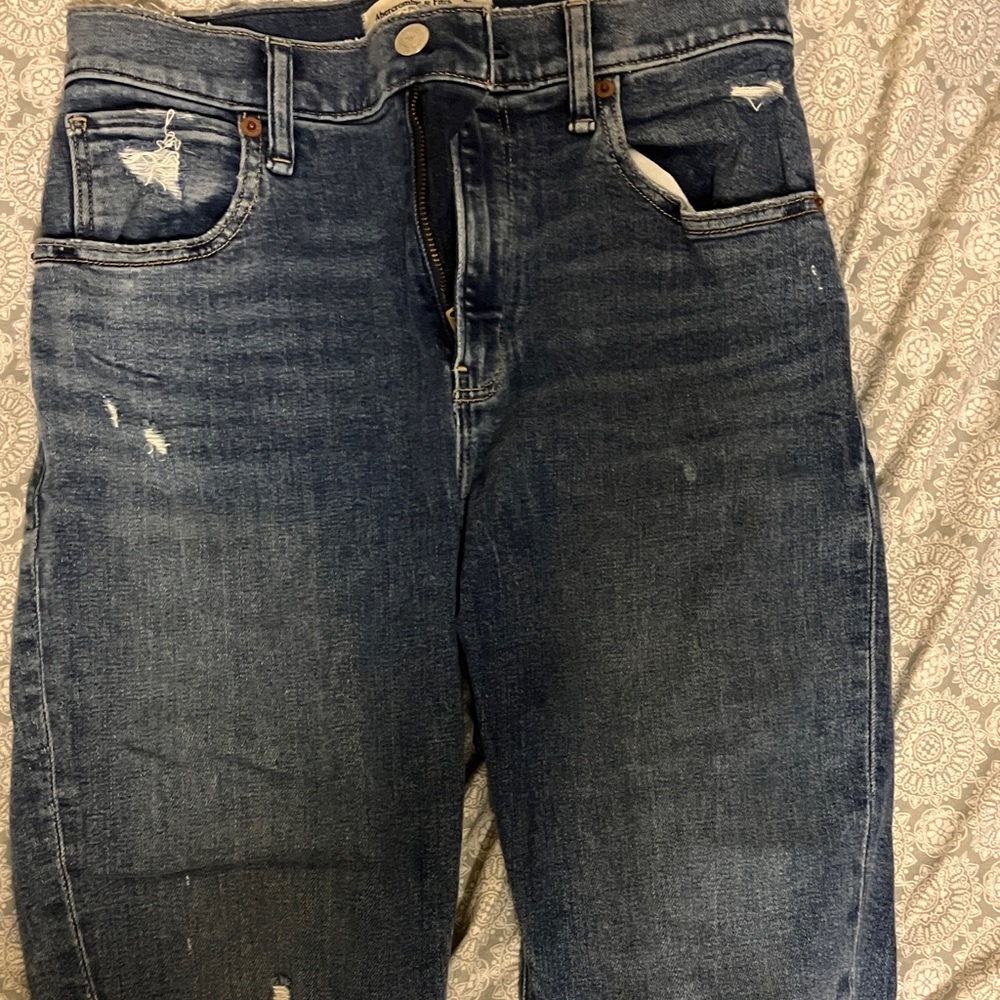 Abercrombie & Fitch High Rise Super Skinny Jeans - Blue